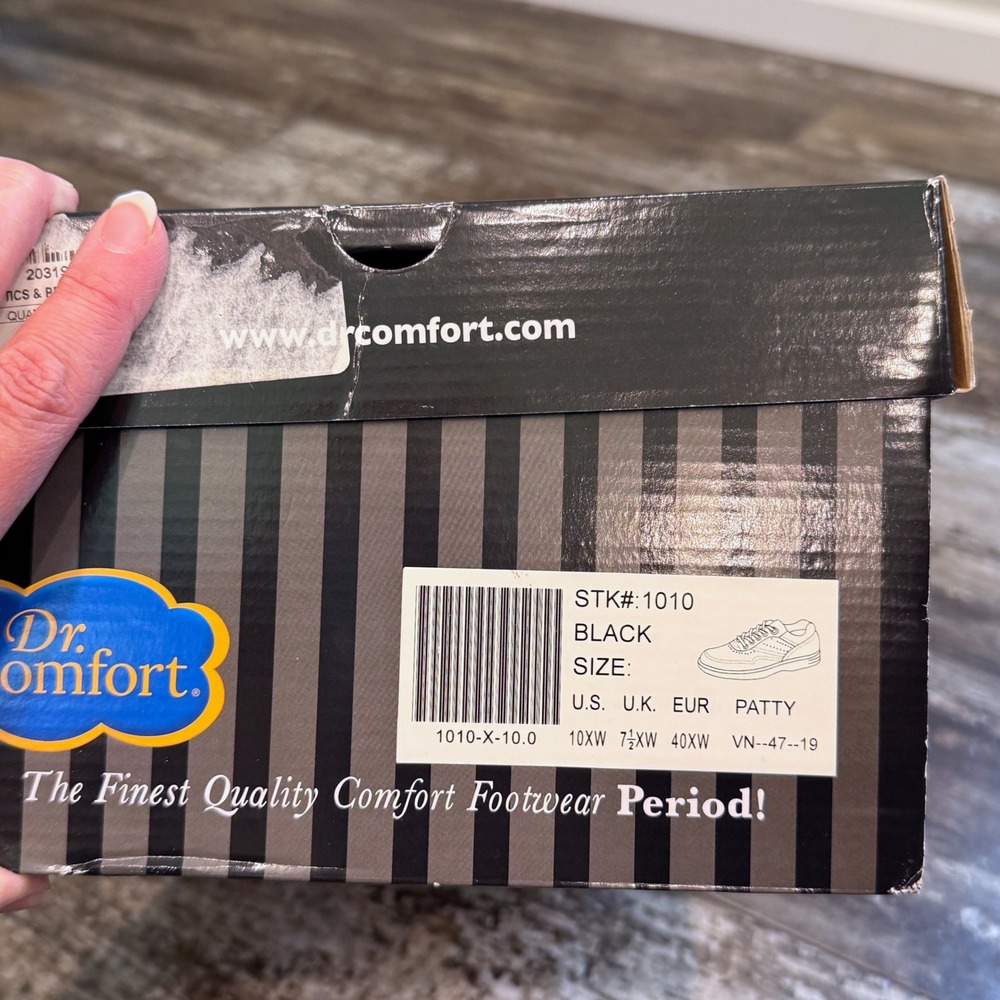 Dr.‎ Comfort Patty Black Leather Walking Shoes Comfort Womens Size 10EEE NEW - Picture 15 of 16